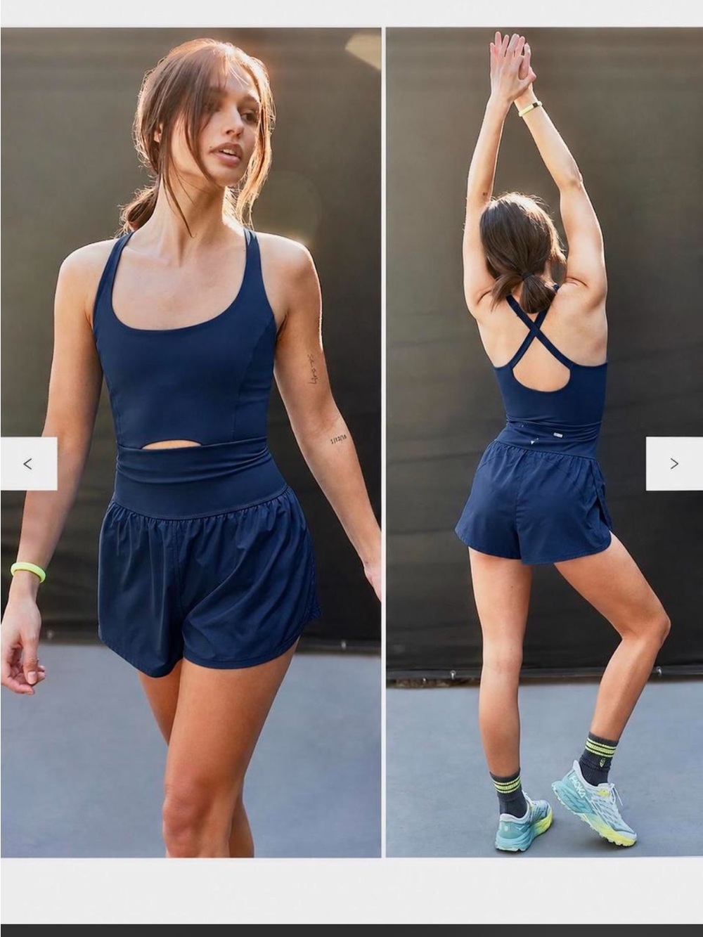 Free People Navy Romper